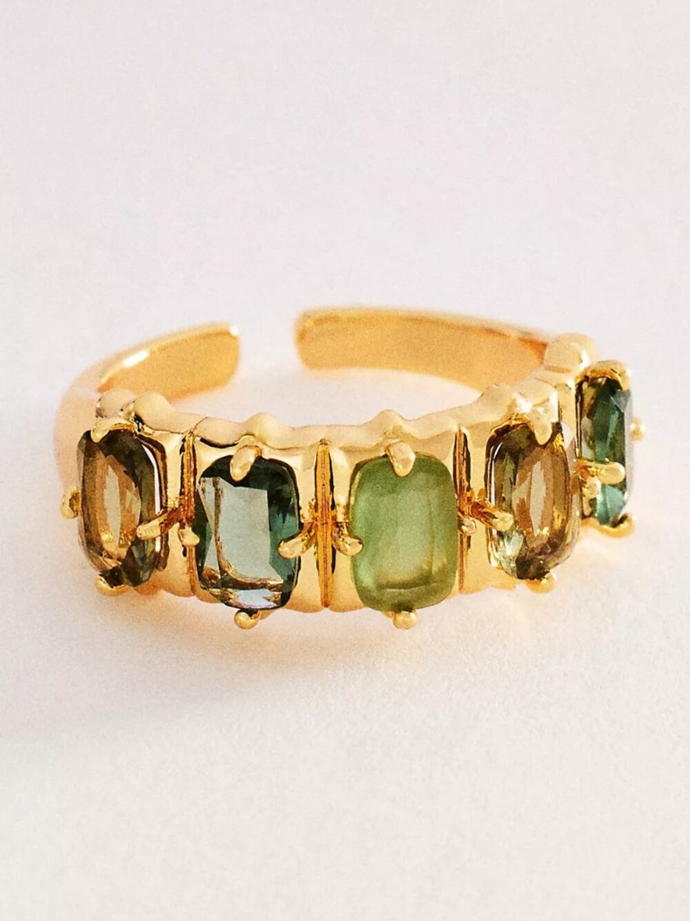 Crystal Baguette Ring By Anthropologie NWT
